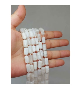 Bileklik Boy Ay Taşı 7x12mm Yarım Dizi (49914) (18CM UZUNLUĞUNDADIR)