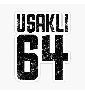 64 UŞAK Sticker Yapıştırma Oto Etiket 17cm