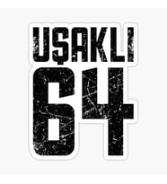 64 UŞAK Sticker Yapıştırma Oto Etiket 17cm