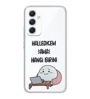 Samsung Galaxy A34 Uyumlu Halledicem Tasarımlı Şeffaf Telefon Kılıfı