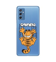 Samsung Galaxy M52 Uyumlu Garfield Desenli Şeffaf Telefon Kılıfı