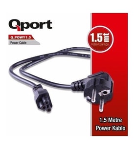 Qport Qport Q-Powy1.5 1.5 Metre Pc Power Kablosu