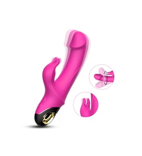 METEROR Manyetik Şarjlı Klitoris ve G Spot Uyarıcı 360° Rotasyonlu Rabbit Vibratör