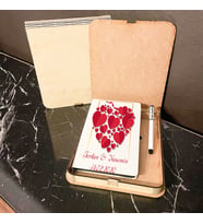 Sevgiliye Hediye Ahşap Kutulu Defter Kalem Set 009