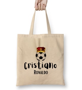 The King Of Football Cristiano Ronaldo 7 Bez Çanta Uzun Saplı