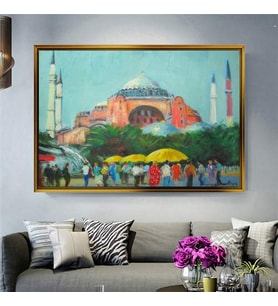 Altın Çerçeveli dekoratif tablo a1811 (Gold)