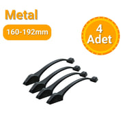 4 Adet İnci Mat Siyah Metal Mobilya Kulpu 160mm - 192mm