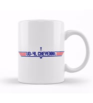 UD 4L Cheyenne Topgun Logo Aliens Kupa Bardak Porselen