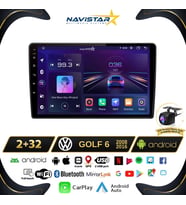 Volkswagen Golf 6 Kablosuz Carplay 2+64GB Android 13 2008-2016 Navigasyon Multimedya Sistemi