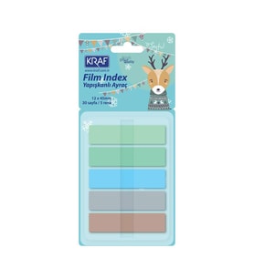 Kraf Index Film (PP) Pop-Up 5 Renk x 30 yp 12x45 mm Pastel Renkler 51248-1 (Karışık)