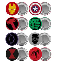 Avengers Logo Çanta Rozeti Seti Yenilmezler 8 Adet En Büyük Boy 5.8cm İğneli Broş