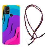 INFINIX Hot 8 9 10 11S Hot 10 Play 10T Kılıf Boyun Asklı Rasta Silikon Renk Cümbüşü 1631