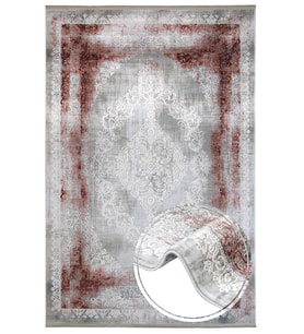 Makine Kaymaz Yıkanabilir Beyaz Eskitme Salon Halısı Mutfak Halısı Koridor Halısı Yolluk 5860C