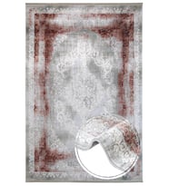 Makine Kaymaz Yıkanabilir Beyaz Eskitme Salon Halısı Mutfak Halısı Koridor Halısı Yolluk 5860C