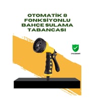 Bahçe Sulama Tabancası Hortum Ucu 8 Fonksiyonlu Ayarlanabilir