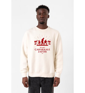18 Mart Çanakkale Savaşı Red Ekru Erkek 2ip Sweatshirt