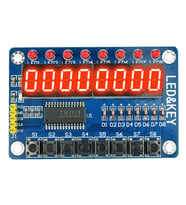 TM1638 Modül 8 Hane 7 Segment Ekran 8x Kırmızı Led 8x Kullanıcı Buton Dijital Display Gösterge Anah