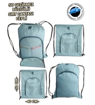 SEVBAGS GÜNLÜK SU GEÇİRMEZ  OKUL YÜZME PLAJ SPOR FİTNES BÜZGÜLÜ SIRT ÇANTASI (Bej)
