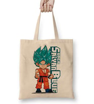 Super Saiyan Blue Bez Çanta Uzun Saplı