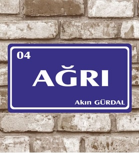 Dekoratif Metal Plaka Ağrı 04 Retro Poster (29x15)