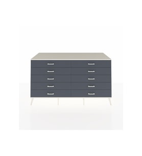 Kronos Konsol 10 Çekmeceli  176x59x99 Çam-Aytaşı/Antrasit