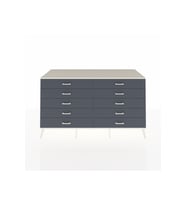 Kronos Konsol 10 Çekmeceli  176x59x99 Çam-Aytaşı/Antrasit