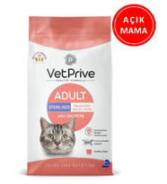 Vet Prive Sterilised Somonlu Kısırlaştırılmış Kedi Maması 1 Kg AÇIK