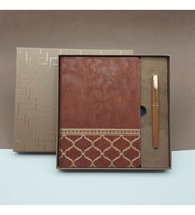 Kutulu Çizgili Lüks Defter Kalem Hediye Seti
