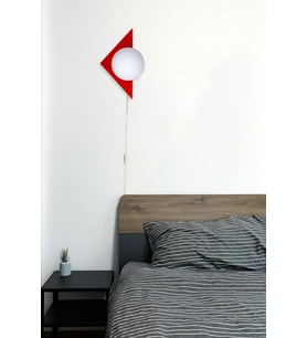 Üçgen Aplik Fişli Kırmızı