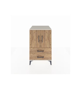 Kronos Komodin 2 Raflı 2 Çekmeceli 2 Kapaklı 60x59x96 Aytaşı-Çam