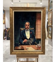 Altın Paspartulu Çerçeveli Tablo C656 (Gold)