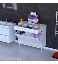 Modilayn EMİR 90x88x32,5 cm 3 Göz Sepetli düzenleyici dolap