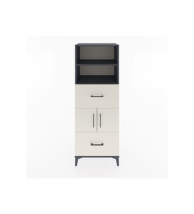 Hyperion Dolap 3 Raflı 2 Çekmeceli 2 Kapaklı 60x44x163 Antrasit-Aytaşı