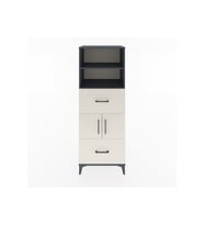 Hyperion Dolap 3 Raflı 2 Çekmeceli 2 Kapaklı 60x44x163 Antrasit-Aytaşı
