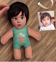 BK Gift Kişiye Özel Karikatürlü Bebek Yastık - Model 2