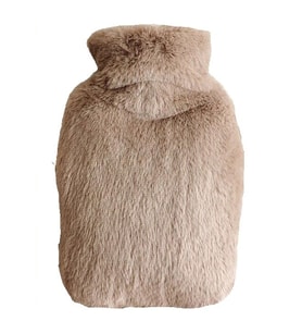 SICAK SU TORBASI YAN CEPLİ BEJ  PELUŞ TERMOFOR 27x17x2cm  1 LİTRE