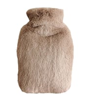 SICAK SU TORBASI YAN CEPLİ BEJ  PELUŞ TERMOFOR 27x17x2cm  1 LİTRE