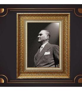 ÖZEL SERİ ALTIN VARAKLI ATATÜRK TABLO S944