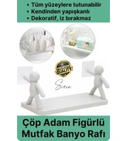 Sevimli İnsan Motifli Banyo Mutfak Ofis Baharat Raf Modern Organizer Düzenleyici Çöp Adam Çok Amaçlı