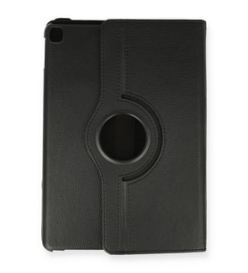 iPad Pro 13 (2024) Uyumlu Premium 360 Döner Tablet Deri Kılıf (Siyah)