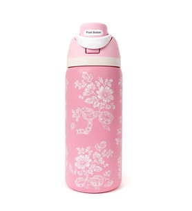 Owala 32 Oz Desenli FreeSip Kapaklı Vakumlu Spor & Outdoor Çelik Termos (Pembe-Beyaz)