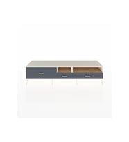 Hyperion TV Ünitesi 2 Raflı 3 Çekmeceli  220x44x51 Aytaşı-Çam/Antrasit