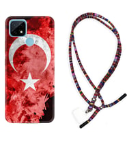 Realme C11 C21 C21Y C25Y C11 2021 Kılıf Boyun Asklı Rasta Silikon Şanlı Türk Bayrağı 3 1395