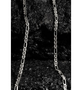 Barlı Figaro Model Zincir Altın Kaplama 3,20 Mm Genişlik