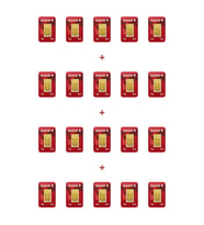 Nadir Gold 24 Ayar 20 Gram Külçe Altın (20 Adet 1 Gram Külçe Altın )