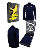 Fenerbahçe Orijinal 23/24 UV Kutulu A Takım Hoca Tam Fermuar Lacivert Çocuk Sweat