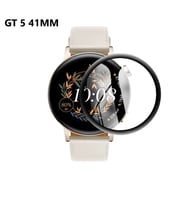 Huawei Watch GT5 GT4 41mm Full Ekran Nano Saat Koruyucu (46mm/42mm Değildir) (Siyah)