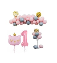 Çıtıpıtıstore Pembe Reknli Balon Set