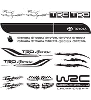 Toyota Modifiye Sport Sticker Seti,Toyota Etiket Çıkartma Paketi