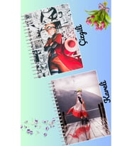 Naruto uzamaki defter seti 2 adet A4 boyutu 21*30 çizgili + kareli 60 syf